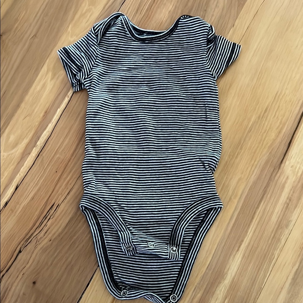 Carter's Black and White Bodysuit with Snap Closure